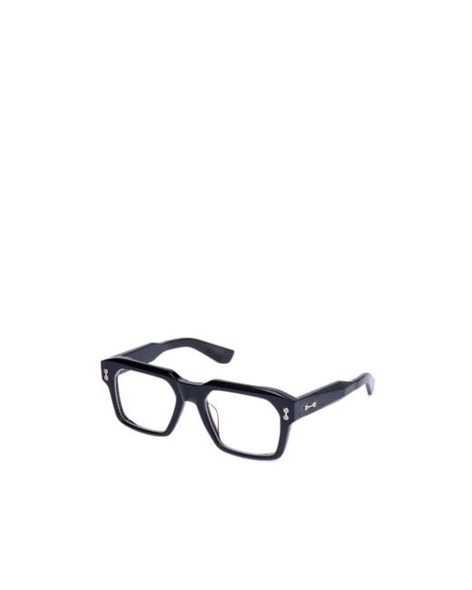 Akoni White Geometric Non-Prescription Glasses for men