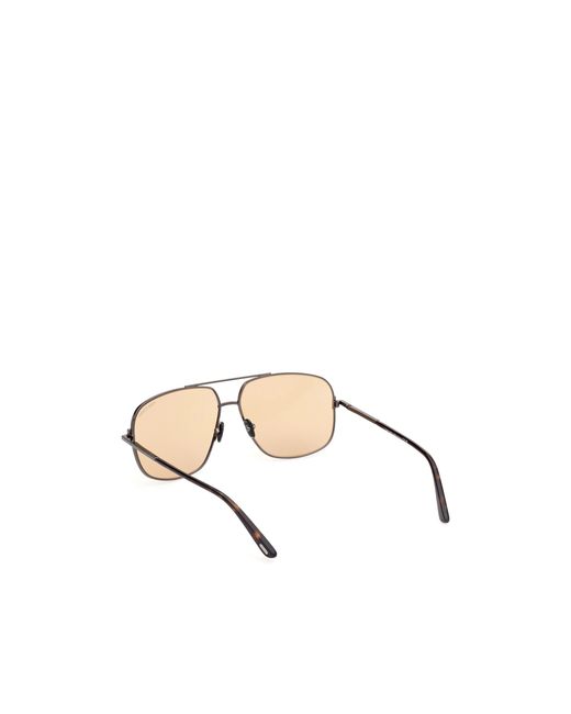 Tom Ford Natural Eyewear Tex Pilot Frame Sunglasses for men