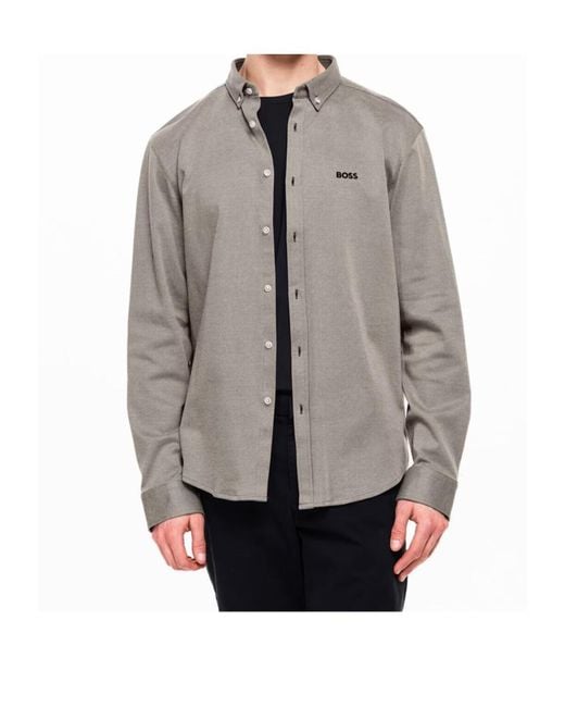 Boss Gray Plain Shirt for men