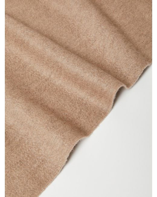 Max Mara Natural Embroidered Cashmere Shawl