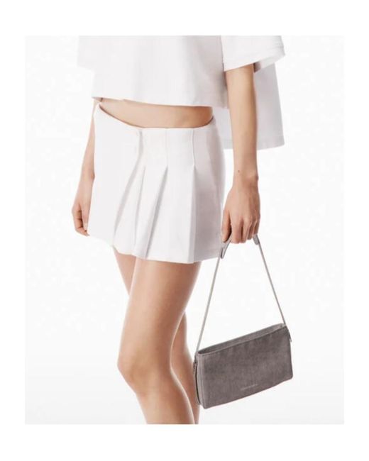 Alexander Wang White Siren Zip-Up Mini Shoulder Bag