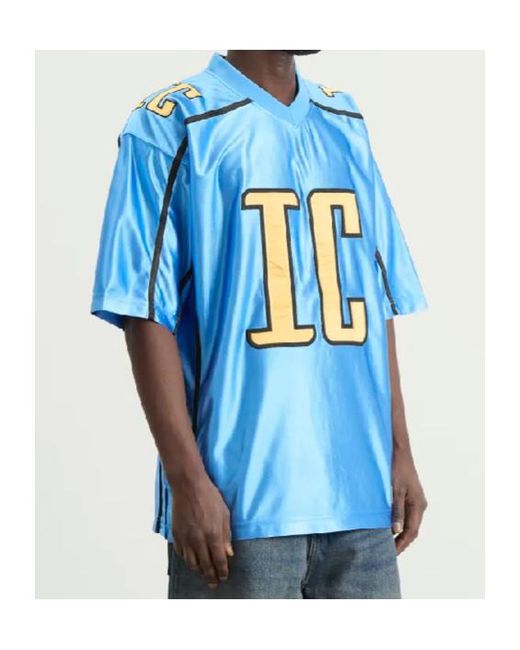 ICECREAM Blue Ic V-Neck Soccer Jersey for men