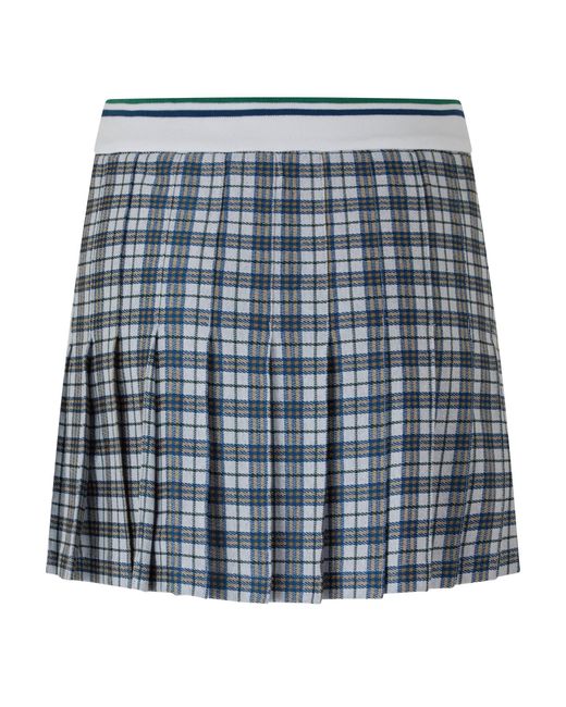 Burberry Blue Pleated Mini Skirt