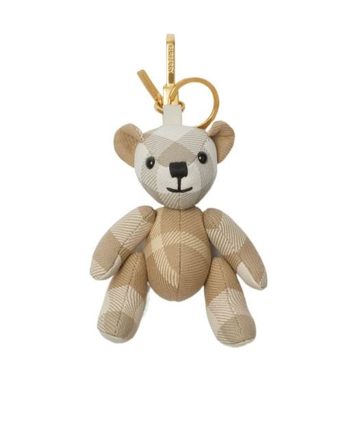 Burberry Metallic Thomas Bear Checked Charm
