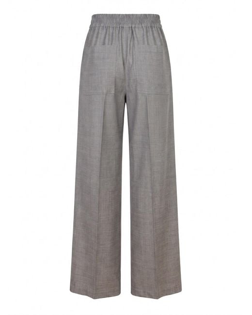 Brunello Cucinelli Gray Pleated Elasticated-Waist Trousers