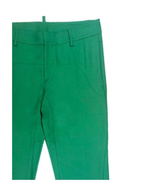 DSquared² Green Logo Tapered Casual Pants