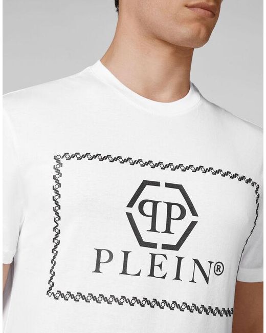 Philipp Plein White Logo Details T-Shirt for men
