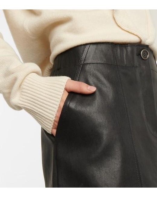 Stouls Black Linette Leather Miniskirt