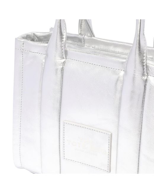 Marc Jacobs Gray The Metallic Small Tote Bag