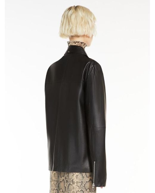 Sportmax Black Zip-Up Long-Sleeved Jacket