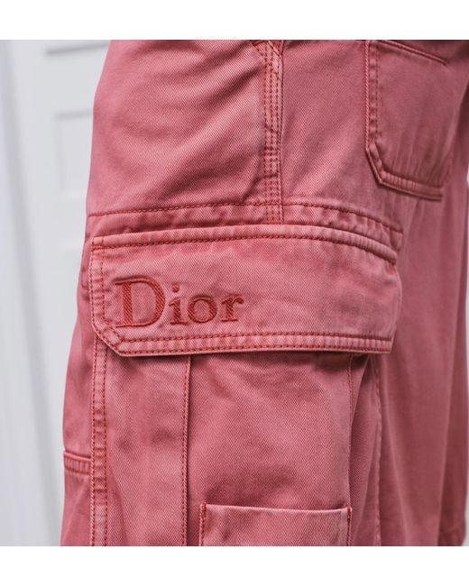 Dior Homme Logo Embroidered Cargo Bermuda Shorts for men