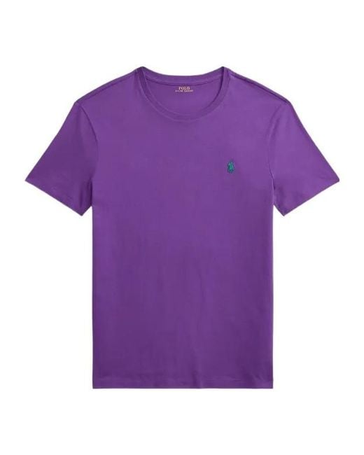 Polo Ralph Lauren Purple Logo Crewneck T-Shirt for men