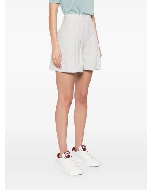 Herno White Elasticated Waistband Tailored Shorts