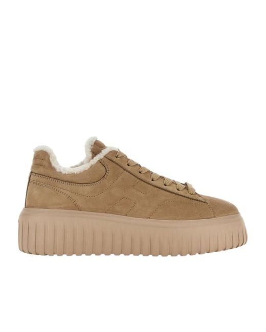 Hogan Natural H-Stripes Low-Top Sneakers