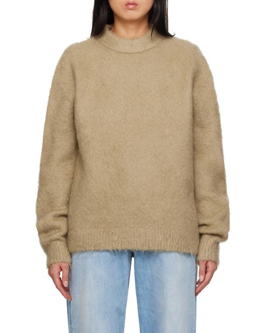 Acne Natural Crewneck Knitted Sweater for men