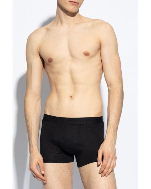 Paul Smith Black Logo-Waistband Briefs (Pack Of Three) for men