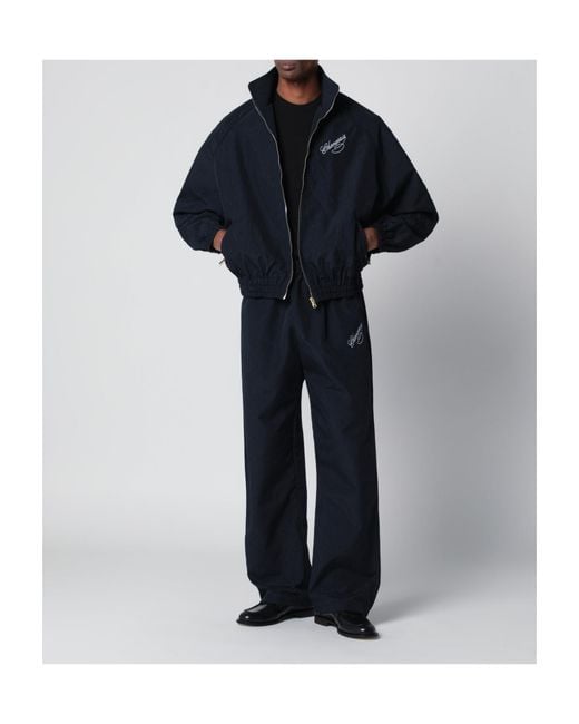 Willy Chavarria Blue Striped Zip-Up Jacket for men