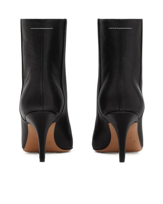 MM6 by Maison Martin Margiela Black Architype Heeled Ankle Boots
