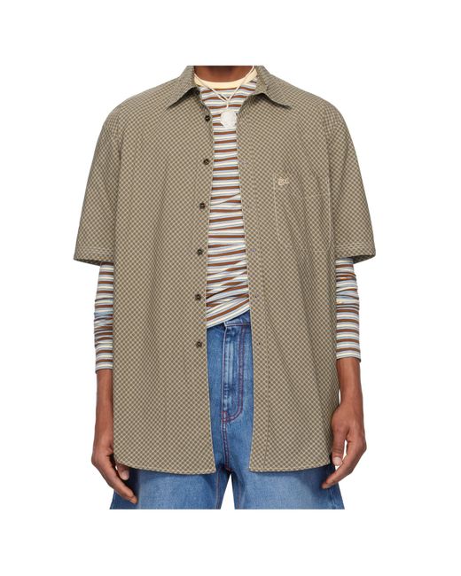 ERL Blue Short Sleeve Shirt for men