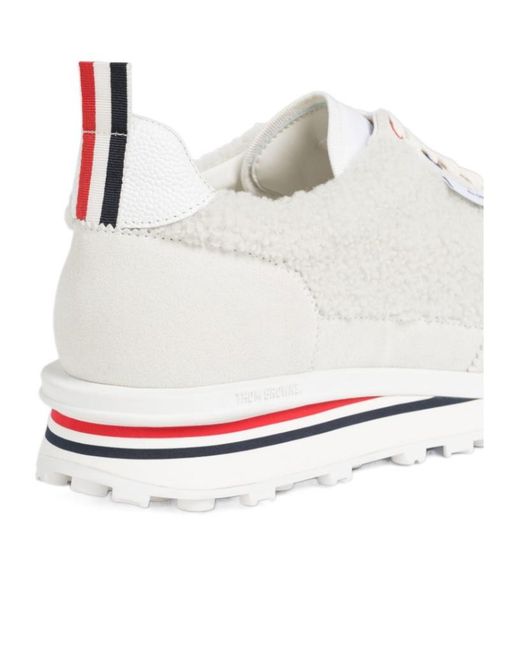 Thom Browne White Tech Runner Low-Top Sneakers for men