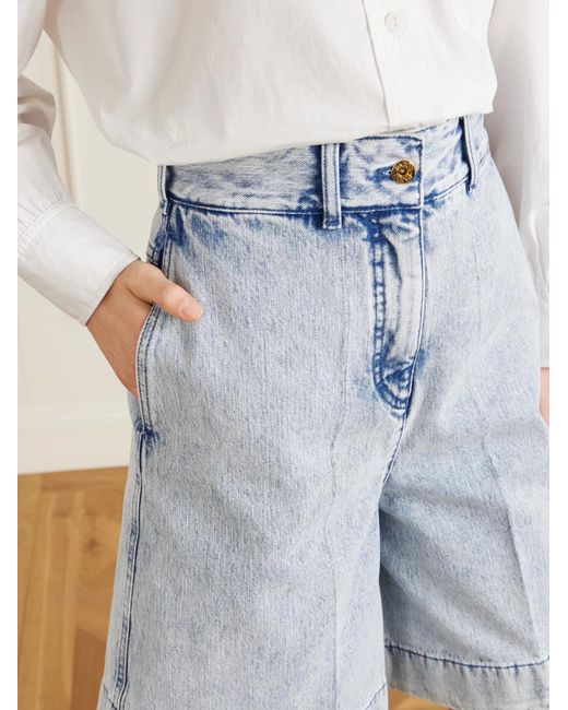 Patou Blue Belt-Loops Shorts