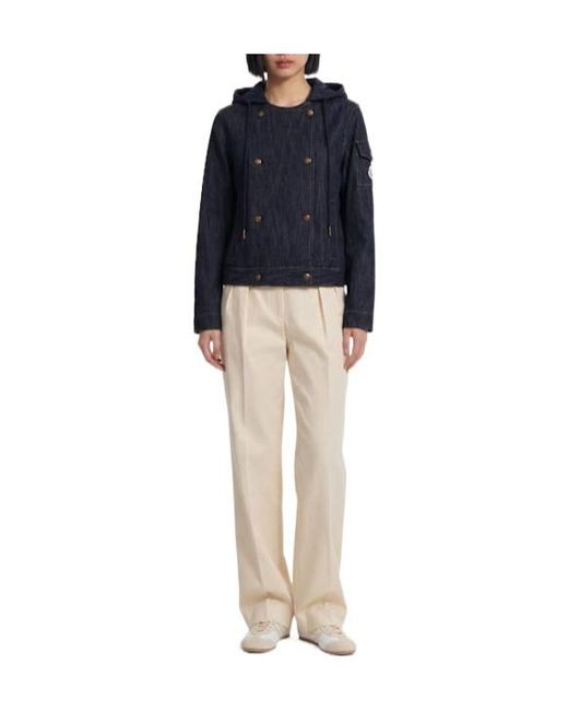Moncler Blue Diervilla Cotton Blend Denim Jacket