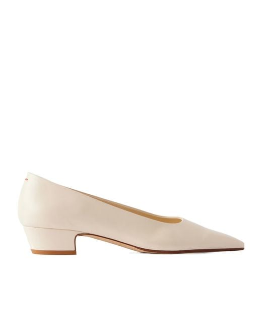Aeyde Natural Solid Leather Pumps