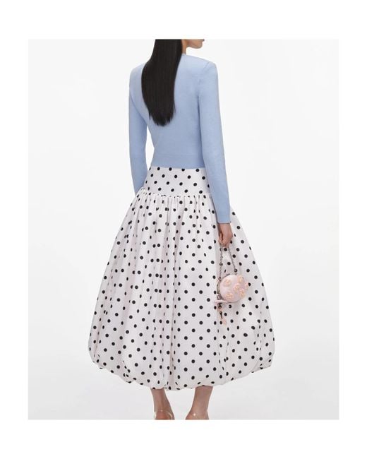 Self-Portrait Blue Floral Appliqué Cropped Cardigan