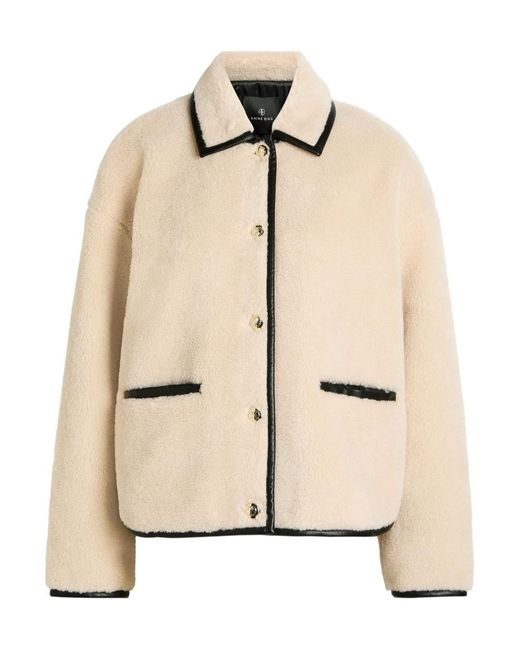 Anine Bing Natural Long-Sleeved Casual Jacket