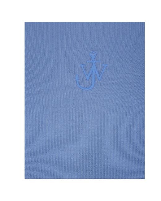 J.W. Anderson Blue Jw Anderson Logo-Embroidered Twisted Strap Maxi Dress