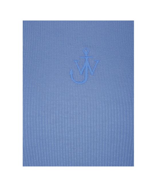 J.W. Anderson Blue Jw Anderson Logo-Embroidered Twisted Strap Maxi Dress