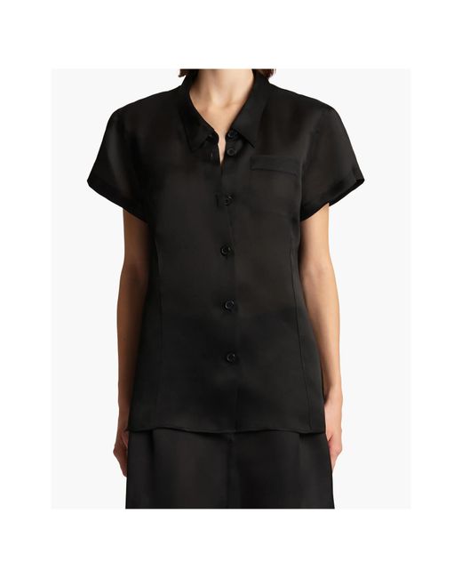 Khaite Black Keefe Button-Up Shirt