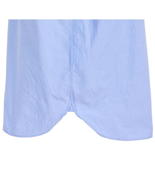 Nanamica Blue Short-Sleeved Shirt for men