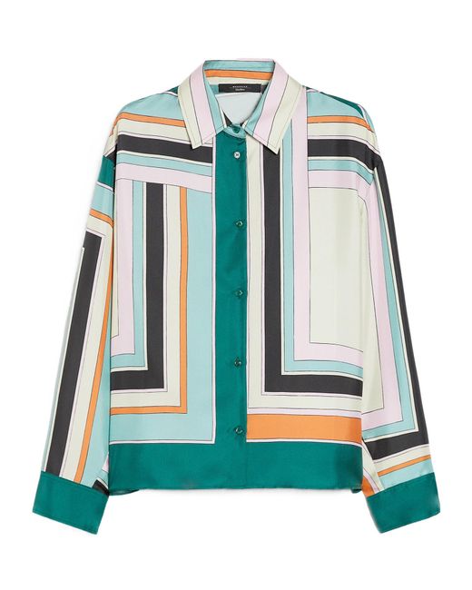 Weekend by Maxmara Green Formia Multicolored Shirt