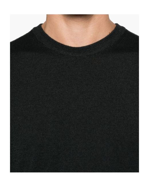 Woolrich Black Logo Embroidered Sweater for men