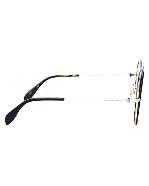 McQueen White Logo Details Sunglasses for men