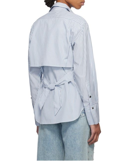 Rag & Bone Blue Lapel Long Sleeve Shirt