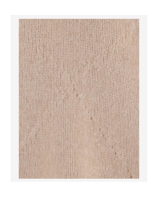 Bruno Manetti Natural Diamond Knit Crew Neck Sweater