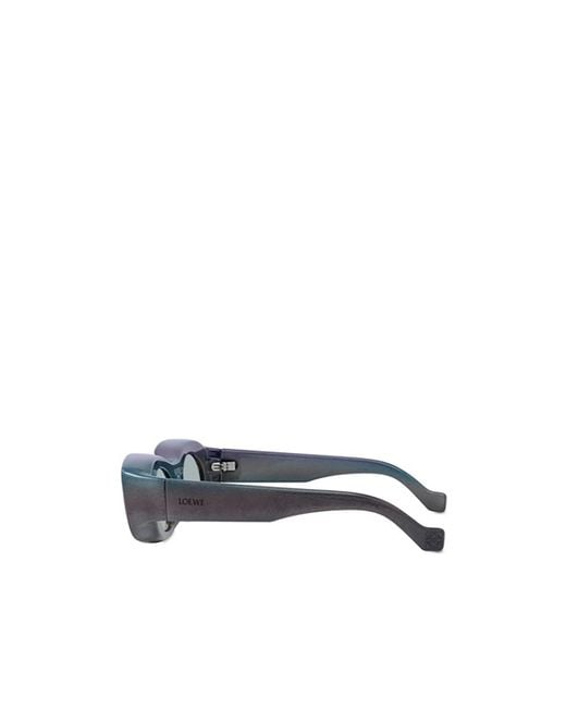 Loewe Blue Rectangular Frame Sunglasses