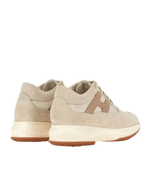 Hogan Natural Interactive Lace-Up Sneakers