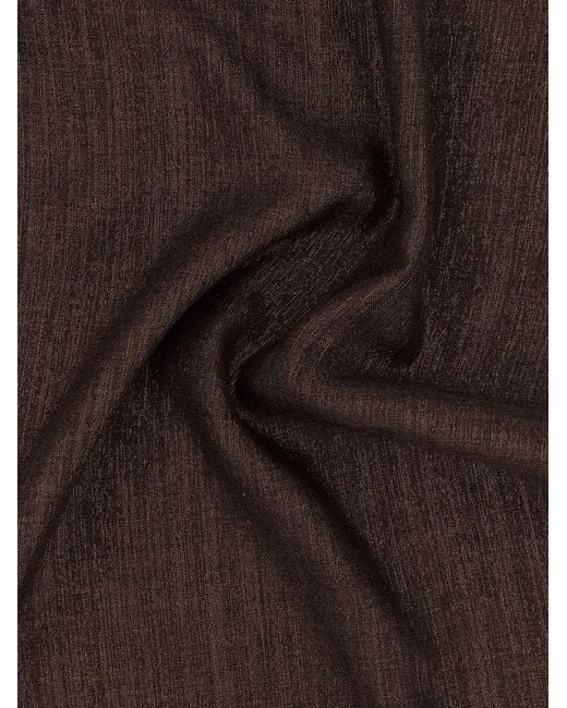 Brunello Cucinelli Brown Classic Frayed-Edge Scarf