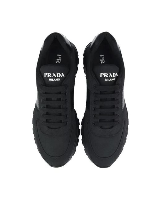 Prada Black Round-Toe Sneakers for men