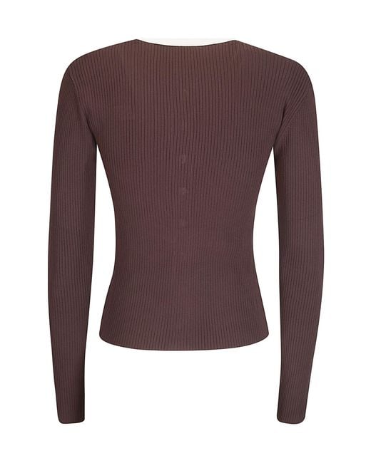 Baum und Pferdgarten Purple Cianna Ribbed Button Top