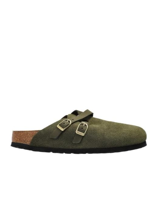 Birkenstock Green Blair Buckled Clogs