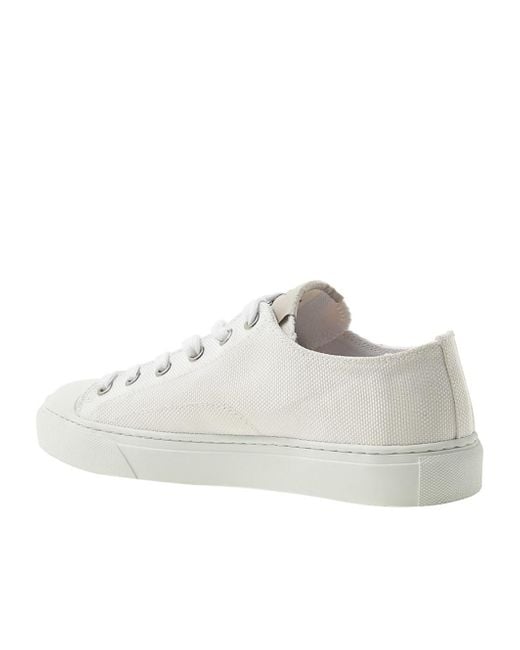 Vivienne Westwood White Lace-Up Low-Top Sneakers