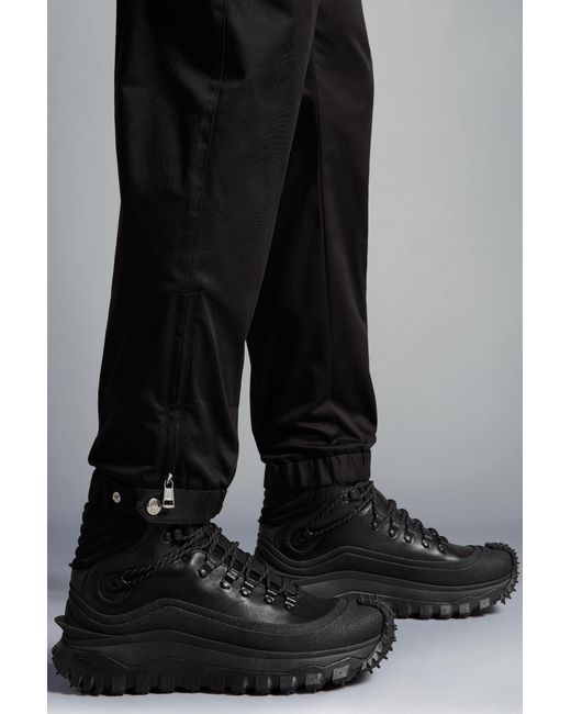 Moncler Black Gabardine Trousers for men