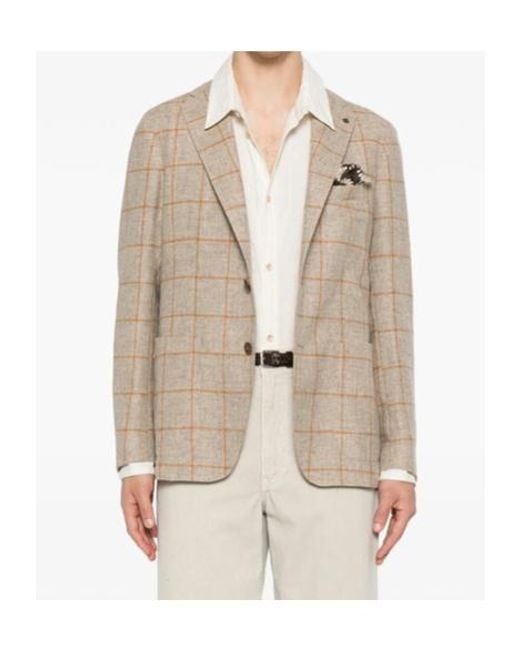 Tagliatore Natural Single-Breasted Suit Jacket for men
