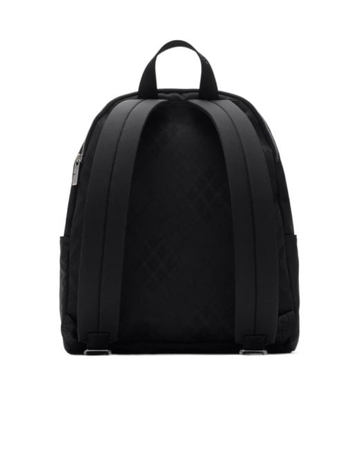 Burberry Black Logo Printed Orkney Backpack for men