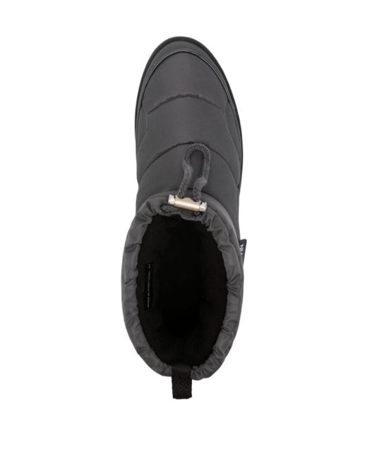 Lanvin Black Quilted Padded Drawstring Ankle Boots for men