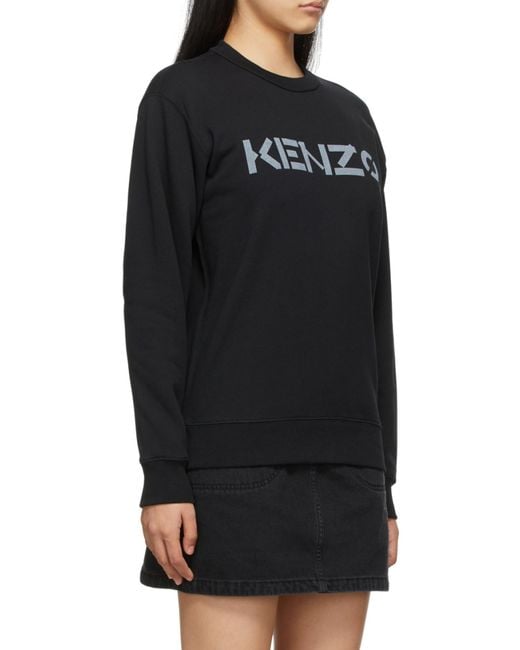 KENZO Black Logo-Print Cotton Sweatshirt